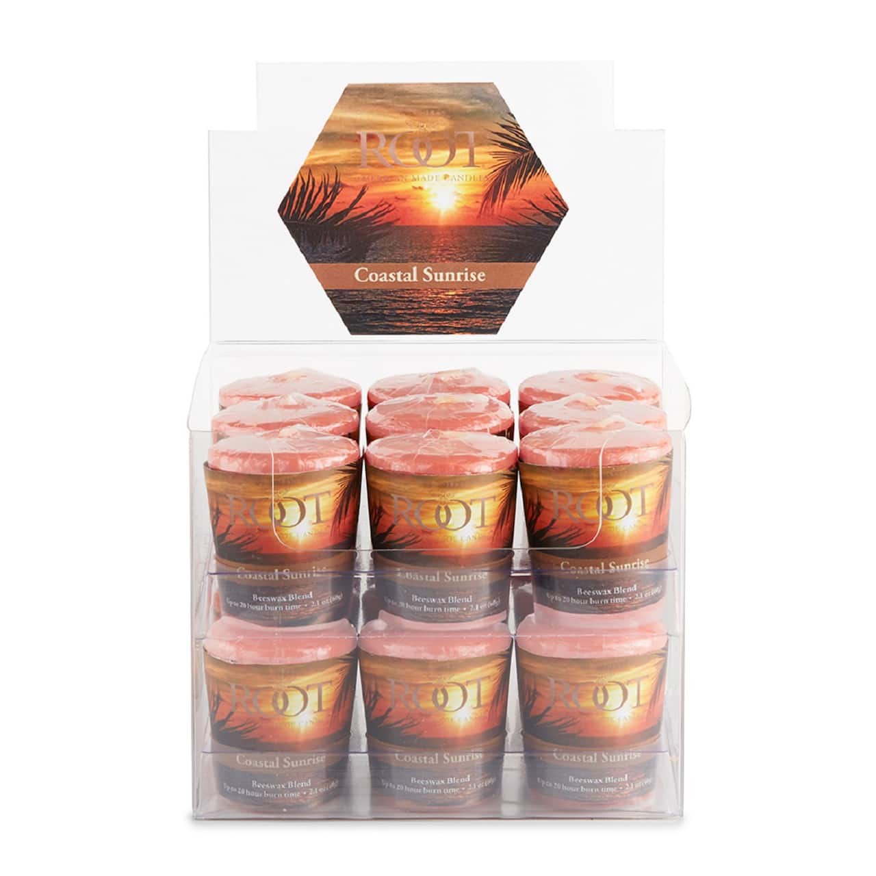 Root Candles Scented 20 Hour Beeswax Blend Votive Candles, 18ct.